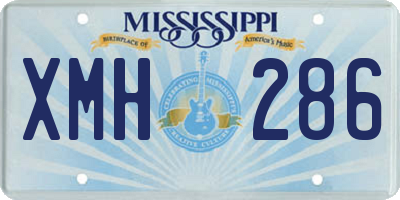 MS license plate XMH286