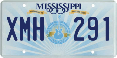 MS license plate XMH291