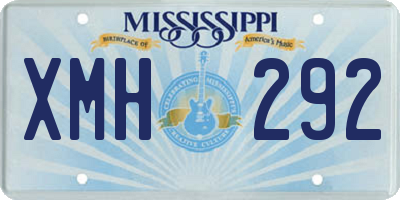 MS license plate XMH292