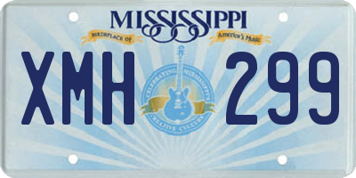 MS license plate XMH299