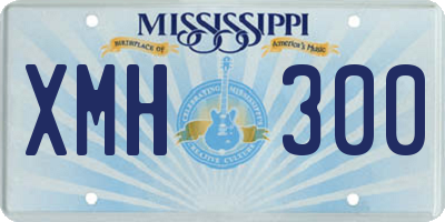 MS license plate XMH300