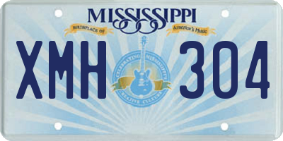 MS license plate XMH304