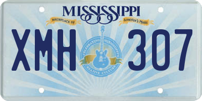 MS license plate XMH307