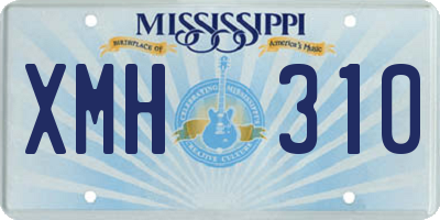MS license plate XMH310