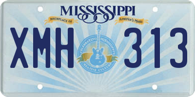 MS license plate XMH313
