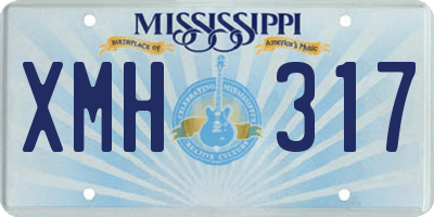 MS license plate XMH317