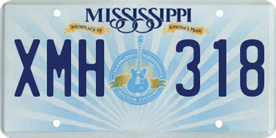MS license plate XMH318