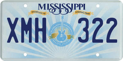 MS license plate XMH322