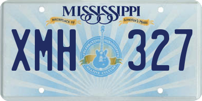 MS license plate XMH327