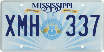 MS license plate XMH337