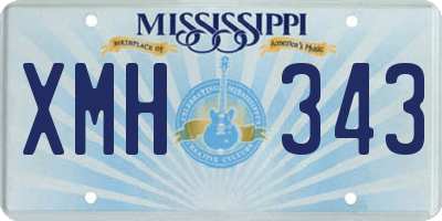MS license plate XMH343