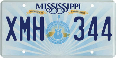 MS license plate XMH344
