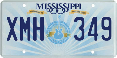 MS license plate XMH349