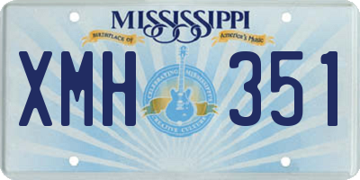 MS license plate XMH351