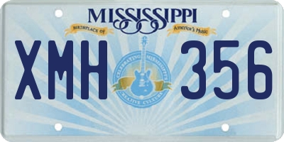 MS license plate XMH356