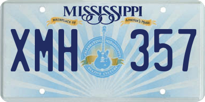 MS license plate XMH357