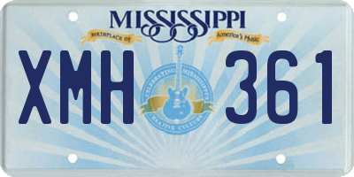 MS license plate XMH361