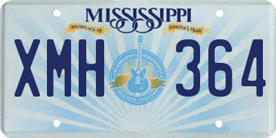 MS license plate XMH364