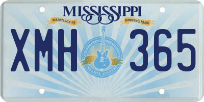 MS license plate XMH365