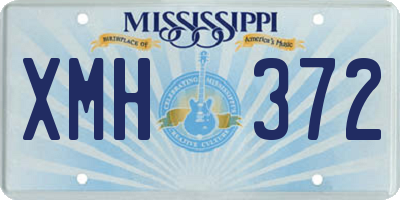 MS license plate XMH372