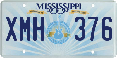 MS license plate XMH376
