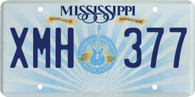 MS license plate XMH377