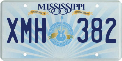 MS license plate XMH382