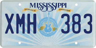 MS license plate XMH383