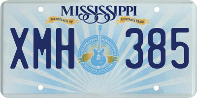 MS license plate XMH385