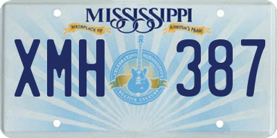 MS license plate XMH387