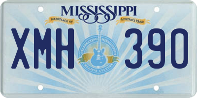 MS license plate XMH390