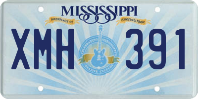 MS license plate XMH391
