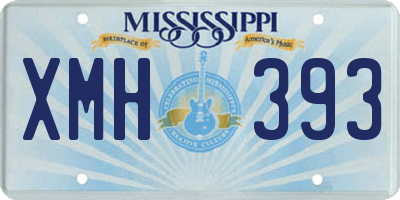 MS license plate XMH393