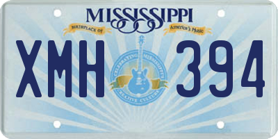 MS license plate XMH394