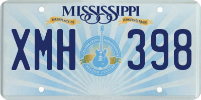 MS license plate XMH398