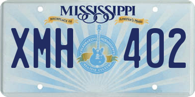 MS license plate XMH402