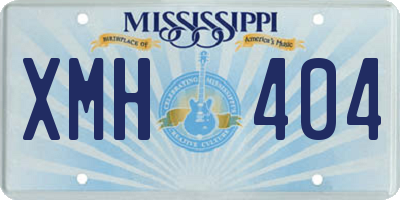 MS license plate XMH404