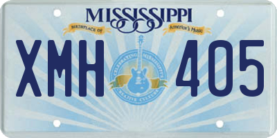 MS license plate XMH405