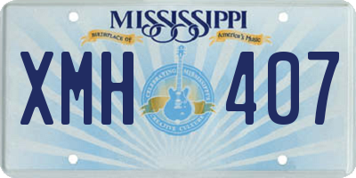 MS license plate XMH407