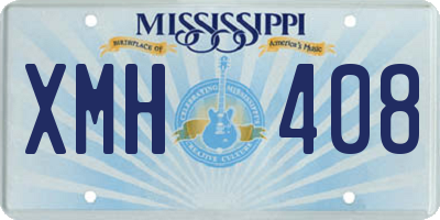 MS license plate XMH408