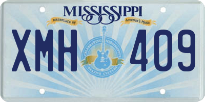 MS license plate XMH409
