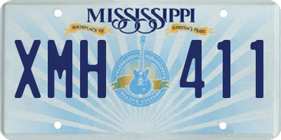 MS license plate XMH411