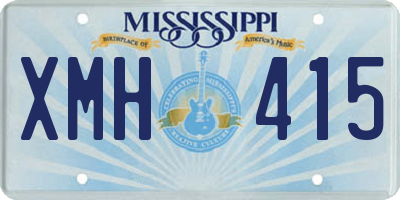 MS license plate XMH415