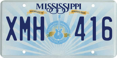 MS license plate XMH416