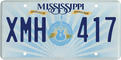 MS license plate XMH417