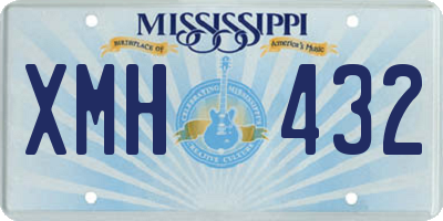 MS license plate XMH432