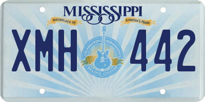 MS license plate XMH442