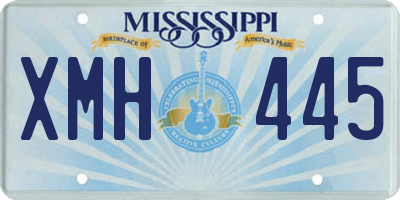 MS license plate XMH445