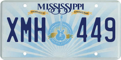 MS license plate XMH449