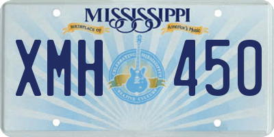 MS license plate XMH450